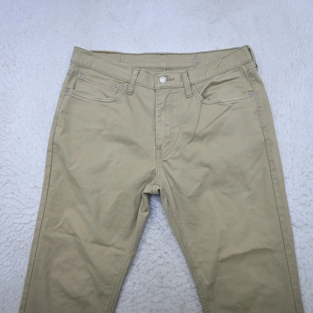 Levi's 541 Atlletic Fit Taper Stretch‎ 5-Pocket Pants Beige Mens Size 34 x 30***